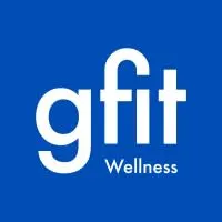 gfit Wellness logo on blue background