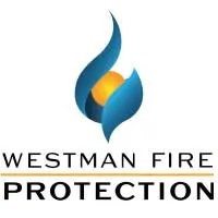 Westman Fire Protection logo with blue flame