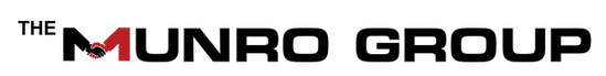 Red stylized A logo on black background