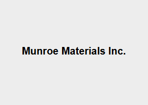 Munroe Materials Inc. text on light gray background