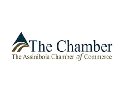 Business chamber logo with blue triangle