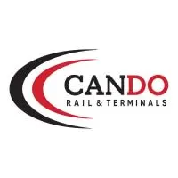 CANDO Rail & Terminals logo with curved stripes