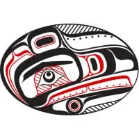 Stylized Pacific Northwest whale illustration