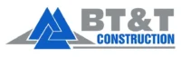 BT&T Construction logo with blue triangular emblem