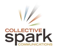 Collective Spark Communications logo with colored rays