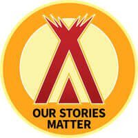Our Stories Matter circular logo with teepee