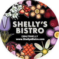 Shelly's Bistro floral circular logo