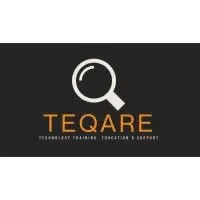 Teqare logo with magnifying glass icon