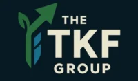TKF Group logo with green leaf arrow