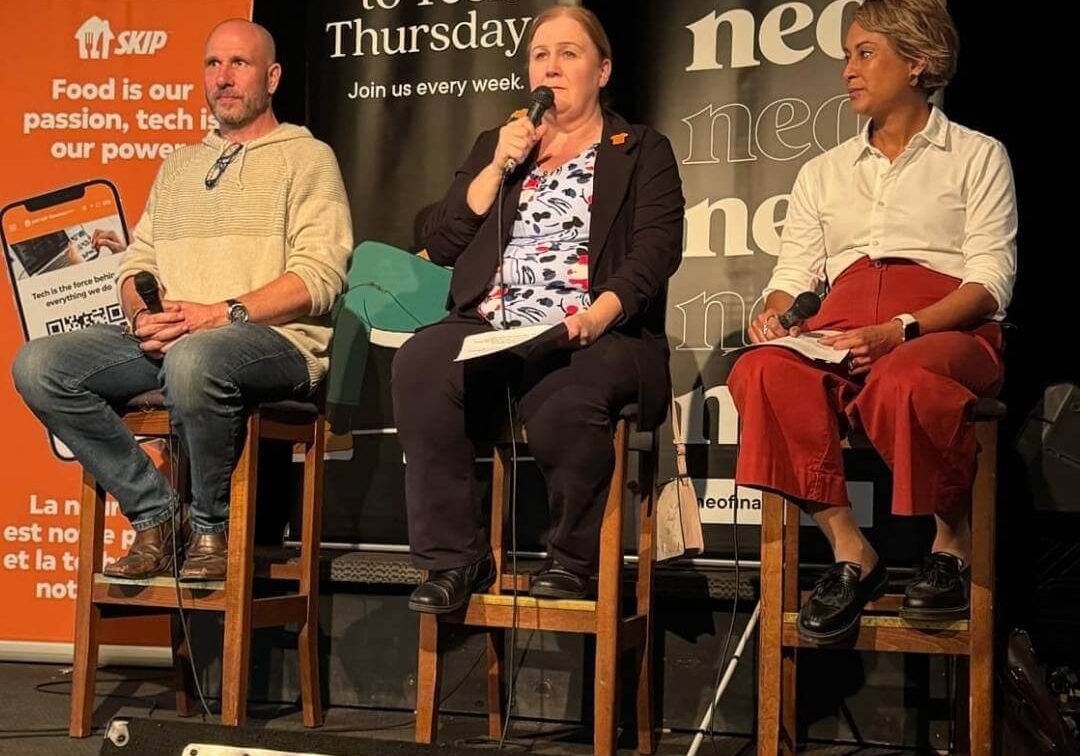 Panel discussion at tech event