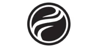 Stylized black circular wave logo