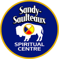 Sandy-Saulteaux logo with bison and medicine wheel