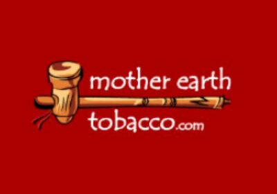 Mother Earth Tobacco logo with wooden pipe