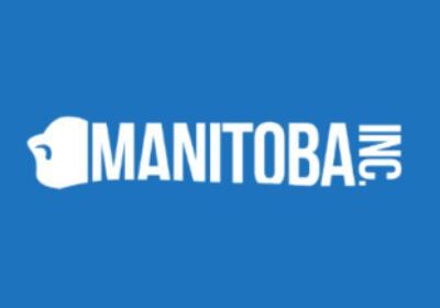 Manitoba Inc. logo on blue background
