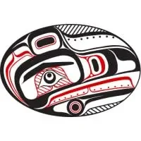 Stylized Pacific Northwest whale illustration