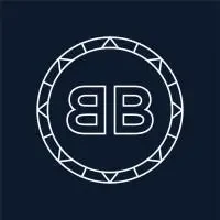 BB monogram inside geometric circular emblem